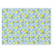 Nappe Carreau jaune citron aquarelle bleu (Devant (Horizontal))