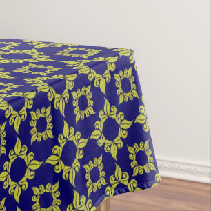 Nappe Carreau Méditerranéen Luxueux Bleu Jaune