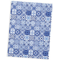 Carreaux Bleus Bleu Méditerranéen Motif Aquarelle