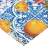 Nappe Carreaux bleus citron Méditerranée (Angle)