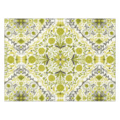 Nappe Carreaux de fleurs en vert (Devant (Horizontal))