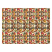 Nappe Carreaux de saison automnale avec feuilles d'autom (Devant (Horizontal))