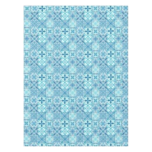 Nappe Carreaux décorés en bleu et blanc (Devant)