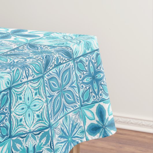 Nappe Carreaux décorés en bleu et blanc (In Situ)
