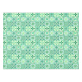 Nappe Carreaux décorés en vert et blanc (Devant (Horizontal))