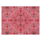 Nappe Carreaux floraux en rouge et pastèque rose (Devant (Horizontal))