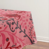 Nappe Carreaux floraux en rouge et pastèque rose (In Situ)