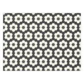 Nappe Carreaux hexagones géométriques noirs et blancs ré (Devant (Horizontal))