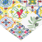 Nappe Carreaux méditerranéens, olives, piments, citrons  (Angle)