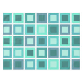 Nappe Carreaux Motif Turquoise rétro années 1950 (Devant (Horizontal))