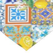 Nappe Carreaux siciliens, citrons, majolica (Angle)