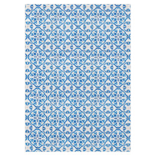 Nappe Carrelage Bleu Méditerranéen Motif - Elégant Azule