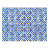 Nappe Carrelage méditerranéen, carrelage bleu, citron, (Devant (Horizontal))