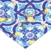 Nappe Carrelage méditerranéen, carrelage bleu, citron, (Angle)
