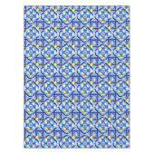 Nappe Carrelage méditerranéen, carrelage bleu, citron, (Devant)