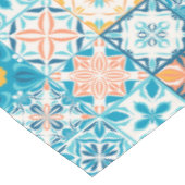 Nappe Carrelage orange et bleu (Angle)