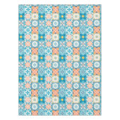 Nappe Carrelage orange et bleu (Devant)