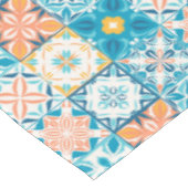 Nappe Carrelage orange et bleu (Angle)