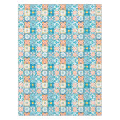Nappe Carrelage orange et bleu (Devant)