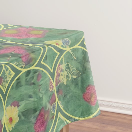 Nappe Carrelage vert floral (In Situ)