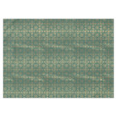 Nappe carrelé de motif d'art déco vert et or (Devant (Horizontal))