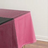 Nappe Carrés Buffalo Plaid Party rose et noir (In Situ)