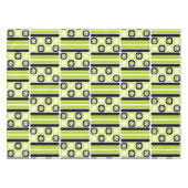 Nappe Carrés d'art atomique rétro Chartreuse (Devant (Horizontal))