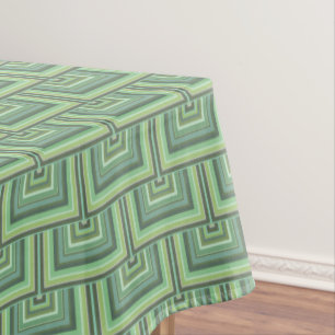 Nappe Carrés écailles vert olive motif