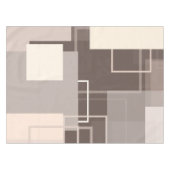 Nappe Carrés géométriques - Chocolat et crème (Devant (Horizontal))