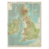 Nappe Carte bathyorographical d'îles britanniques (Devant)