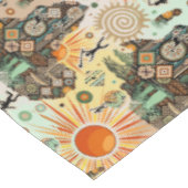 Nappe Carte d'Afrique Éléments Tribaux Décoratifs Motif (Angle)