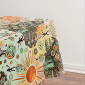 Nappe Carte d'Afrique Éléments Tribaux Décoratifs Motif (In Situ)