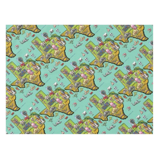 Nappe Carte de bande dessinée du Texas (Devant (Horizontal))