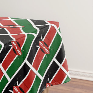 Nappe CARTE DU DRAPEAU KENYA Style Patriotique