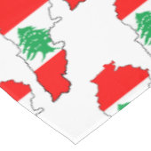 Nappe Carte du Liban avec drapeau (Angle)