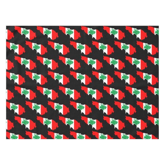 Nappe Carte du Liban avec drapeau (Devant (Horizontal))
