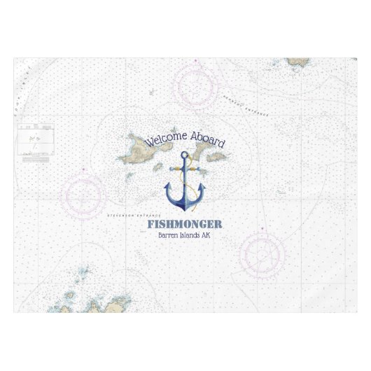 Nappe Carte marine authentique Barren Islands Alaska (Devant (Horizontal))