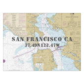 Nappe Carte nautique NOAA authentique de la baie de San  (Devant (Horizontal))