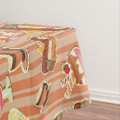 Nappe Carte vintage avec un dessert de fraise (In Situ)