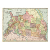 Nappe Carte vintage des Etats-Unis (Devant (Horizontal))