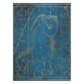 Nappe Carte vintage illustrée Mid Blue & Gold Star (Devant)