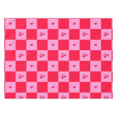Nappe Cartes Grille rose et rouge (Devant (Horizontal))