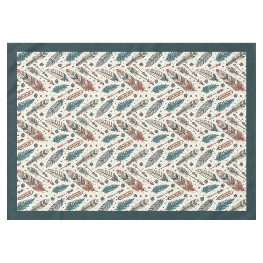 Nappe Carton ethnique rustique Symboles tribaux audacieu (Devant (Horizontal))