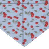 Nappe Cartoon mignon rouge cerise baies vert feuille ble (Angle)