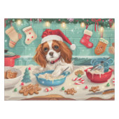 Nappe Cavalier King Charles Spaniel Baking Noël (Devant (Horizontal))