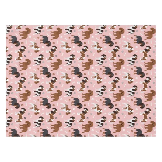 Nappe Cavalier King Charles Spaniel Paws and Bones (Devant (Horizontal))