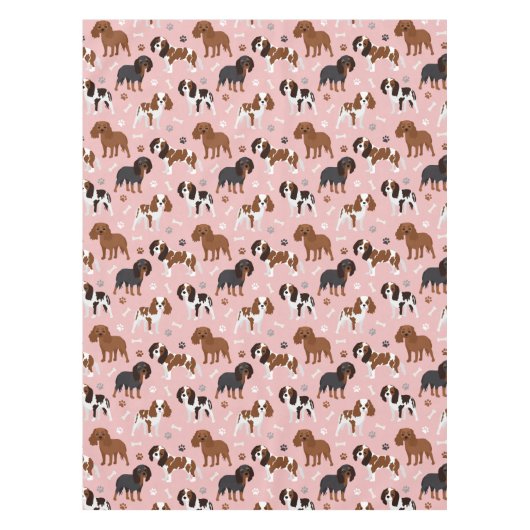 Nappe Cavalier King Charles Spaniel Paws and Bones (Devant)