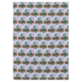 Nappe Céleste Pied Travail Dragon Vert Violet (Devant)