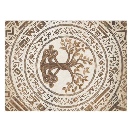 Nappe Celtic Knot Tree of life -Yggdrasil (Devant (Horizontal))