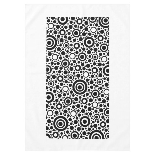 Nappe Cercle Pois noir + votre couleur arrière - plan (Devant)